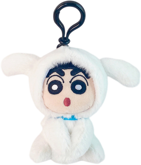 짱구는 못말려 정품 흔들꼬리 인형 키링 열쇠고리, 1개, 흰둥이