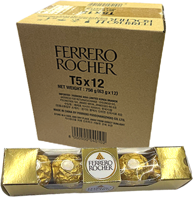 페레로로쉐 초콜릿, 62.5g, 12개
