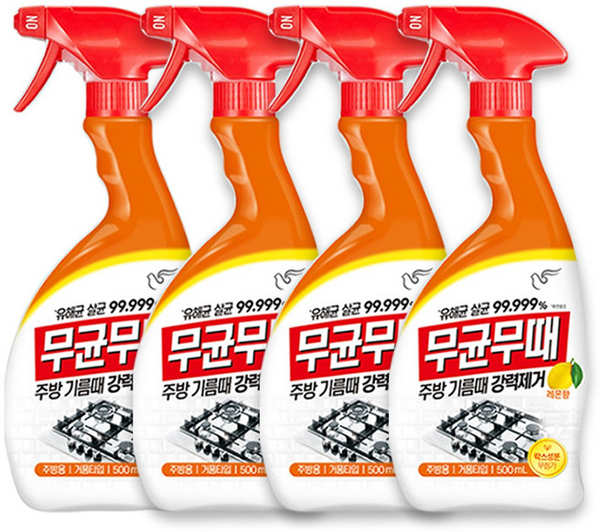 무균무때 청소세제, 4개, 500ml