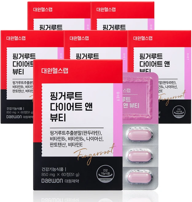 대원제약 대원헬스 핑거루트 다이어트 앤 뷰티, 60정, 6개 - 쿠팡