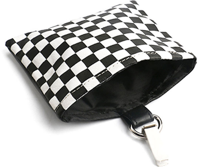 유니온잭스타일 차량용 송풍구 미니포켓 거치대, 체크무늬, 1개