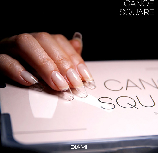 [무료배송 당일출고] 다이아미 카누 스퀘어 슬림 롱팁 유행네일쉐입 300팁, 1개