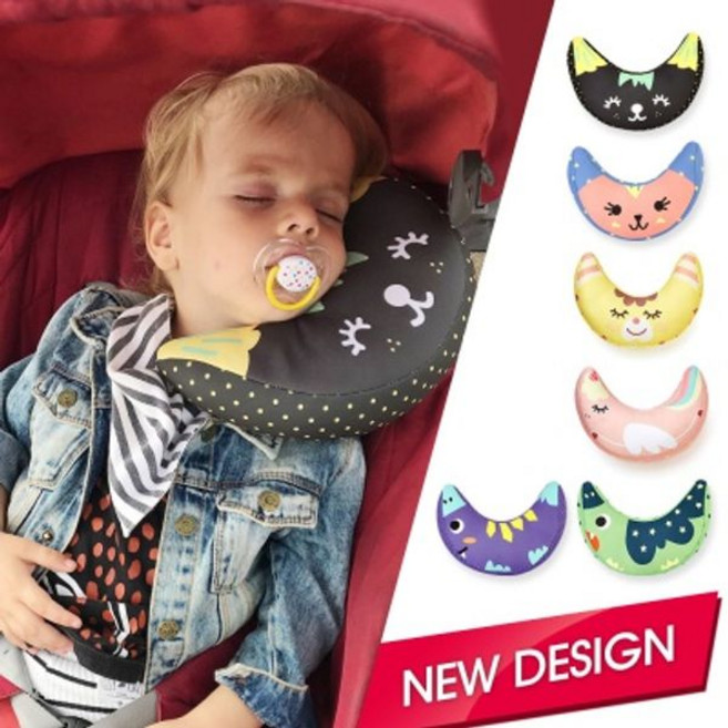 하쥬르 반달 목쿠션 (디자인선택) /카시트목베개/, 색상, 행복이