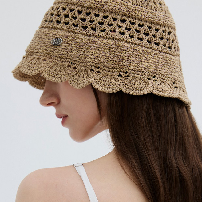 [미네티] 크로쉐 여름 버킷햇 여성 니트 벙거지 모자