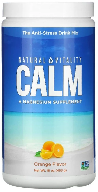 내추럴 바이탈리티 CALM 마그네슘 드링크 믹스 오렌지 453g(16oz) - 쿠팡