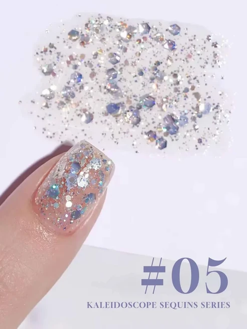 1-9개 치즈 소재 시리즈 스팽글 젤 네일 폴리쉬 2025 다용도 재미있는 아이스크림 DIY 홈 아트 용품, 16 WanHuaTong 05