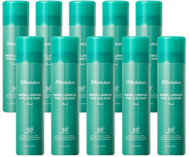제이엠솔루션 청광 마린 진주 선 스프레이 펄 스프레이썬크림 분사형, 180ml, 10개