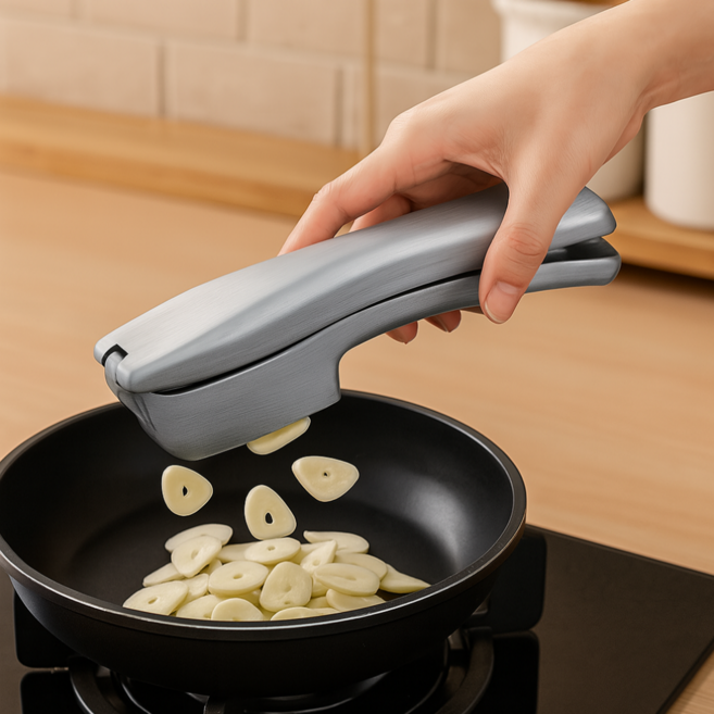 가정용 세척 편한 손쉬운 마늘 다지기 프레스, 1개, 실버