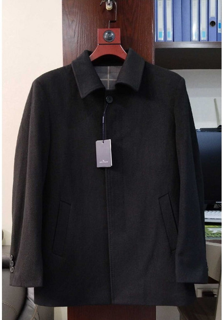 100% 순 캐시미어 코트 남성 외투 겉옷 겨울 고급 진짜 양털 양모 아버지 아빠 선물 978313823520