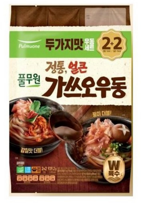 풀무원 정통+얼큰 가쓰오우동 (4인), 단품, 1개, 939.2g