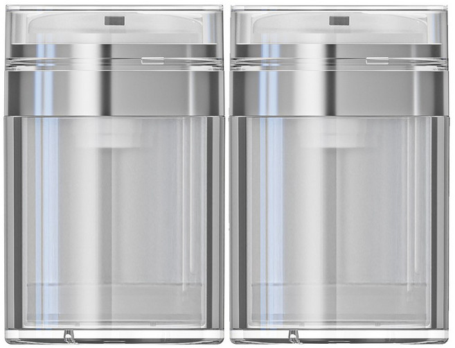 싱글레이드 에어리스 진공 투명 펌프 푸쉬형 공병, 2개, 100ml