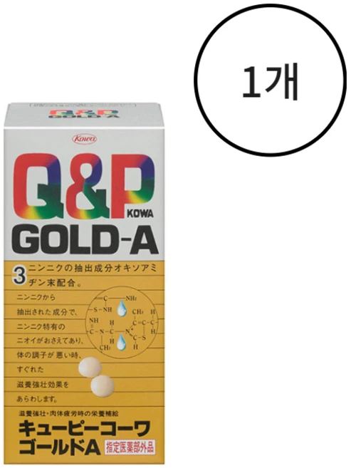큐피 코와 골드A 과로 권태감 피로회복 만성피로, 180캡슐(x1), 1개, 180정 - 쿠팡