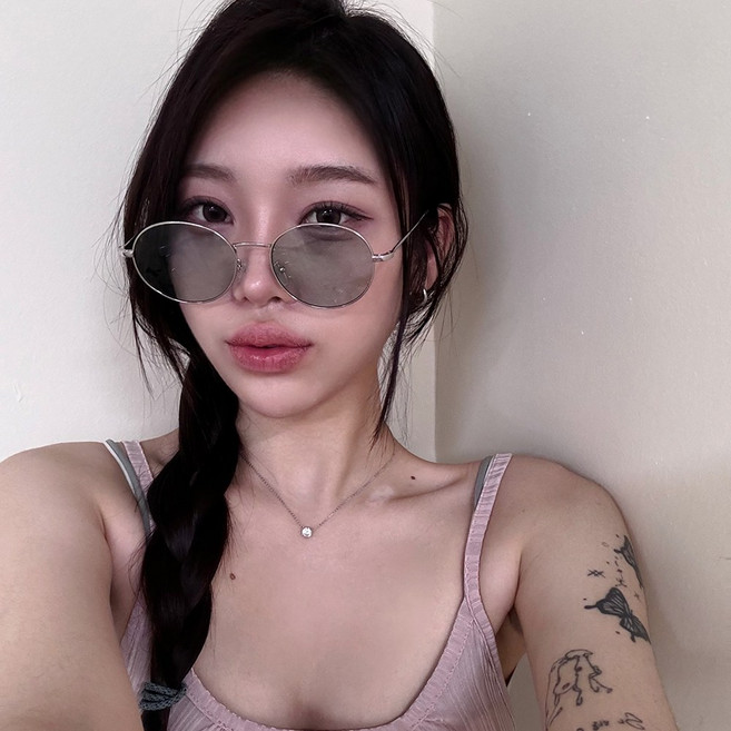 하리몽드 원형 프레임 가벼운 슬림 선글라스 5color