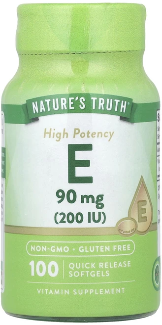 Nature's Truth 비타민E 고효능 90mg(200IU) 빠른 방출 소프트젤 100정, NaturesTruth비타민E고효능90mg200IU빠른, 1개 - 쿠팡