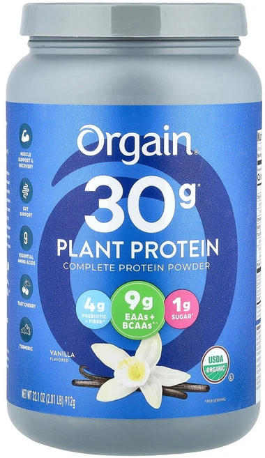 올게인 스포츠 프로틴 파우더 식물성 바닐라 912g(2.01lb), 1개, 912g - 쿠팡
