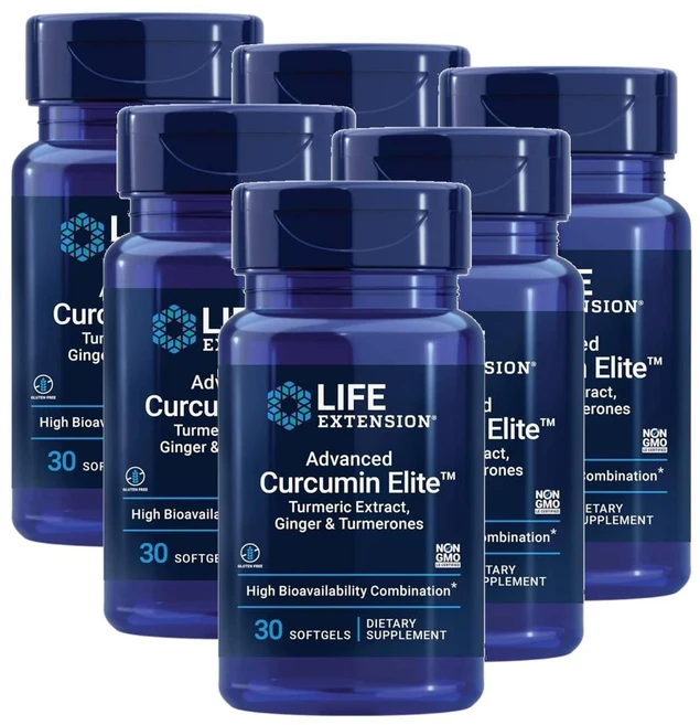 라이프 익스텐션 어드밴스드 커큐민 엘리트 소프트젤 Life Extension Advanced Curcumin Elite, 30정, 6개 - 쿠팡