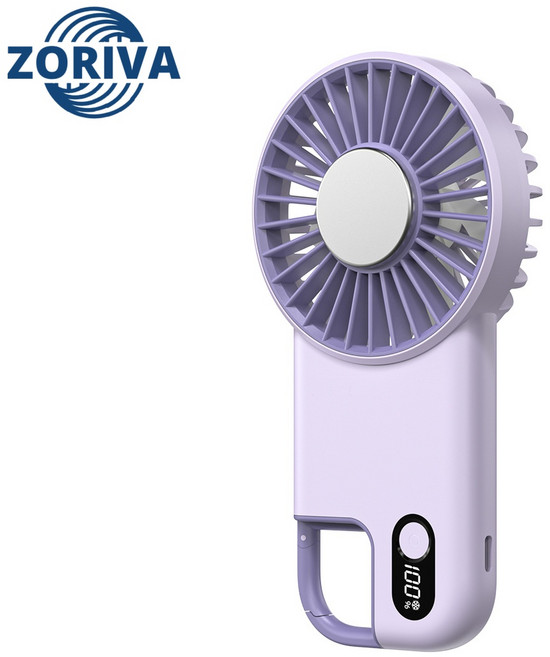 ZORIVA 급속냉각 미니선풍기 휴대용 핸드선풍기 초강력100풍속 얼음찜질선풍기, 퍼플, FG99