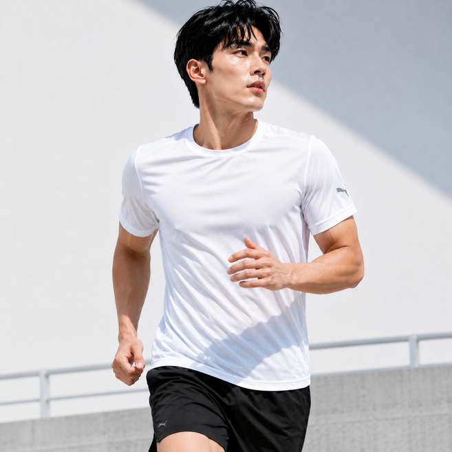 푸마 PUMA 남여공용 기능성 러닝 헬스 반팔 여름 쿨 냉감 빅사이즈 티셔츠