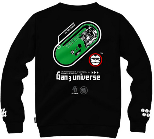 간쓰리 센마메 국내생산 디자이너 맨투맨