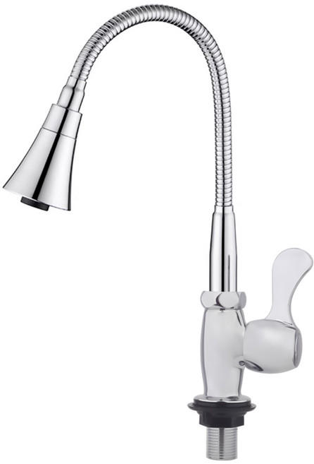 투데이리빙 모던 원홀 자바라 주방 수전 싱크 싱크대 세면대 스텐 헤드, 1개