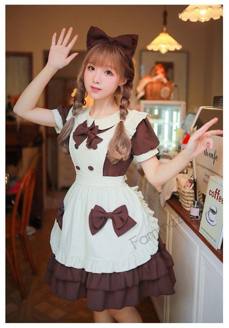 귀여운 여성용 메이드복 코스프레 할로윈 크리스마스 기념일 하녀복 간호사 코스튬