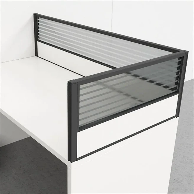 사무실 책상 파티션 높이 350 시험용 책상 칸막이, 회색 L자형 1200+600