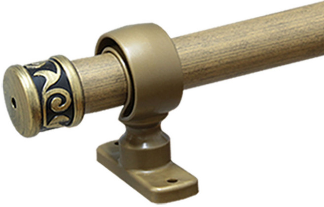 한국레일갤럭시 25mm 원형 커튼봉 커텐봉, 골드