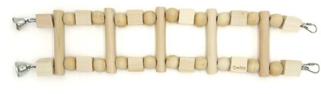 우드블럭 걸이형 앵무새 사다리 모란 코뉴어 퀘이커 왕관 무색소 장난감, 1개