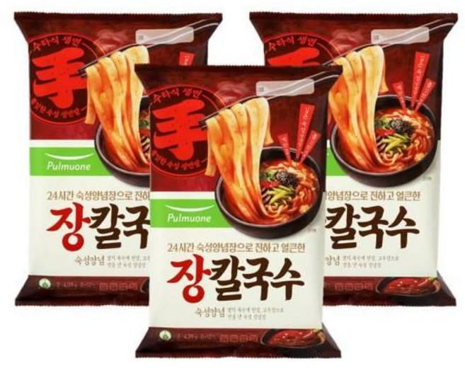 풀무원 강원도식 장칼국수 (총 6인분) 439g x 3봉, 1.317kg, 1개