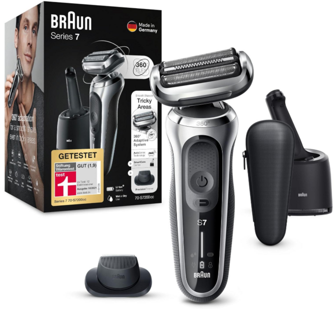브라운 시리즈 7 남성용 전기 면도기 트리머 71-S7200cc