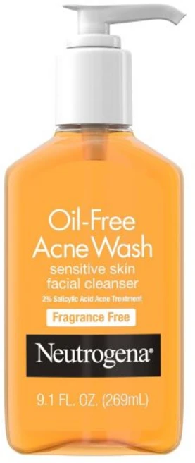 뉴트로지나 오일 프리 여드름 퇴치 무향 페이셜 클렌저 살리실산 트리트먼트 2% 피부를 위한 데일리 페이스 워시 9.1 fl. oz, 1개, 269ml - 쿠팡
