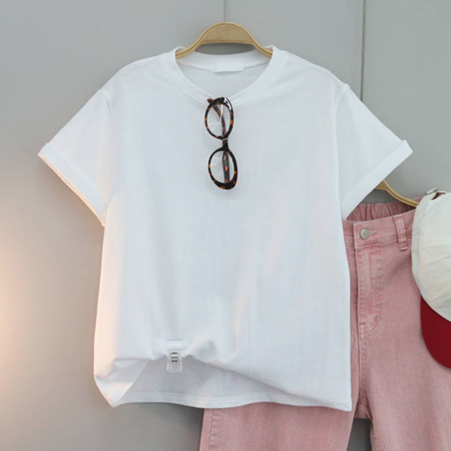 달콩 여성 뮤어베이직크롭반팔티 기본티 무지 세미크롭