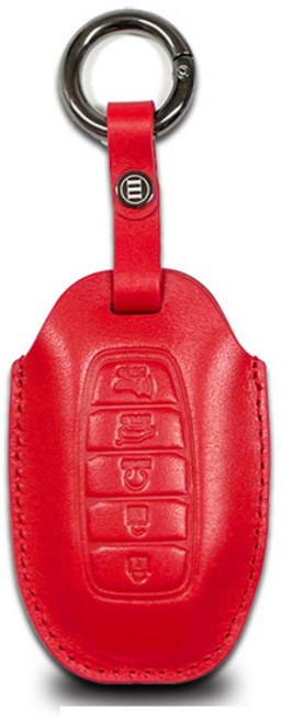 아이루스 가죽 스마트 키케이스 자동차 차키케이스 키홀더 현대 기아 제네시스, H-6, 레드