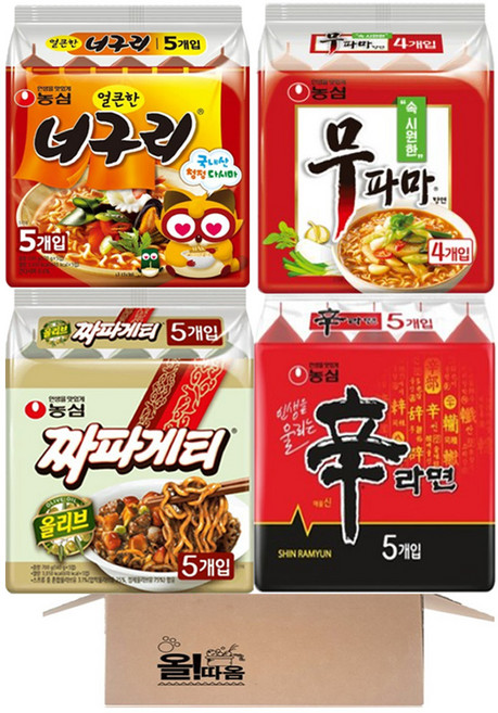 멀티팩 신라면+얼큰너구리+짜파게티+무파마탕면 총19봉, 1개