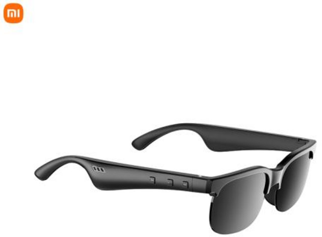 귀속형 무선 충전식 경량 이어보청기 샤오미 호환 호환 YJ-02 블랙 선글라스 스마트 안경 보청기 스피커 HD 통화 음악 스포츠 블루투스, 2)Black