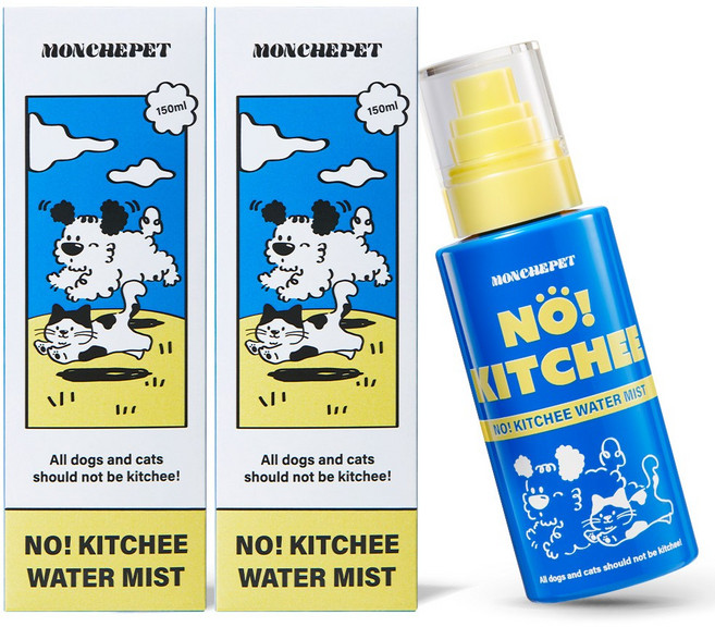 몽셰펫 강아지 저자극 영양 보습 미스트 가려움 엉킨털 피부염 비듬 붉어짐 각질, 2개, 150ml