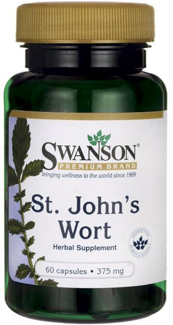 Swanson 斯旺森 聖約翰草膠囊 375mg, 60顆, 1罐