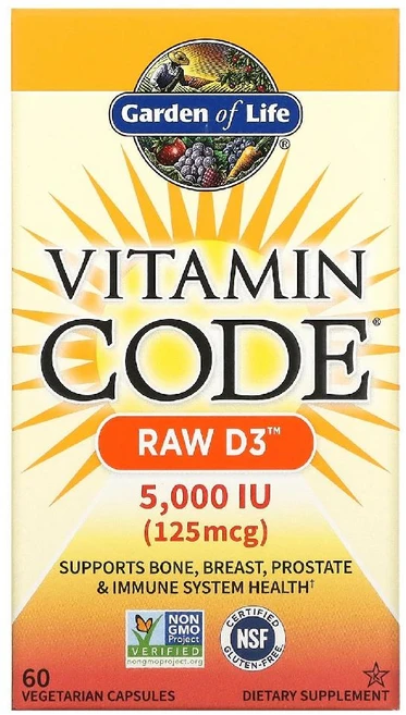 가든오브라이프 비타민 Code RAW D3 125mg(5000IU) 베지캡슐 60정, 1개, 60 개 - 쿠팡