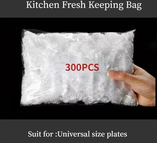 20/50/100/200/300/500PCS 식품 신선 유지 필름 커버 과일 야채 보관 가방 스트레치 랩 그릇 접시, 05 300pcs, 1개