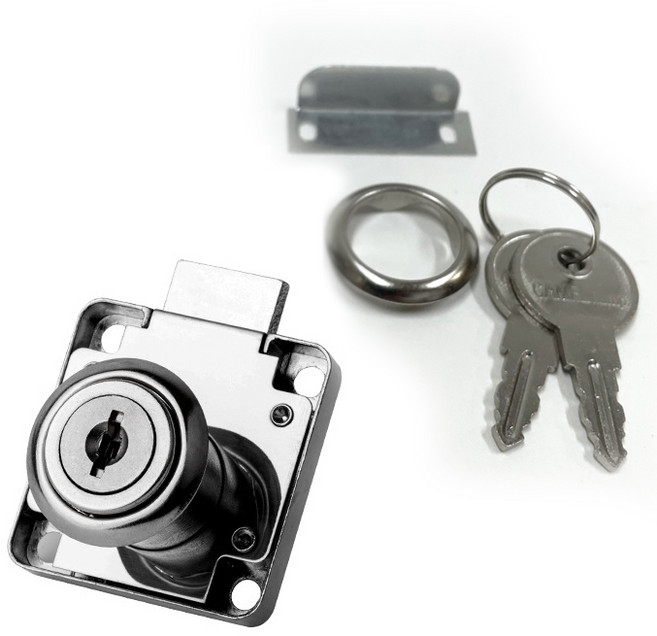 사각 가구 열쇠(19mm) / 잠금장치 사각장키 거실장 보관함 장롱 캐비넷 사물함 잠금쇠 걸쇠 걸고리 헬스장 목욕탕, 실버, 1개