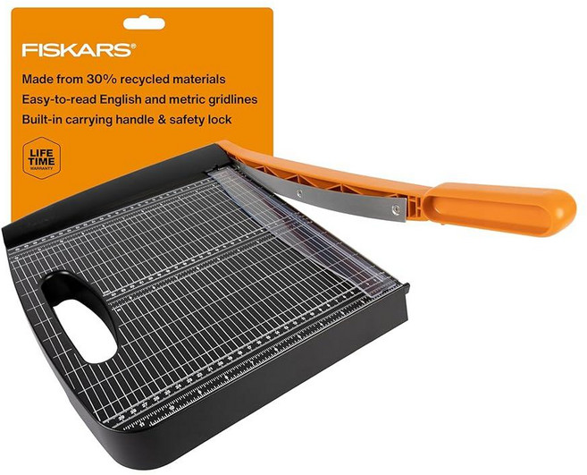 Fiskars 01-005452 재활용 바이패스 트리머 30.5cm(12인치) 블랙