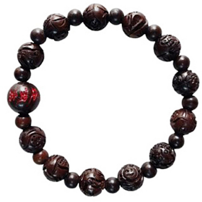 광명진언/부적/쥐띠/합장주/팔찌/불교/풍수/염주/십이지/벽조목, 1개