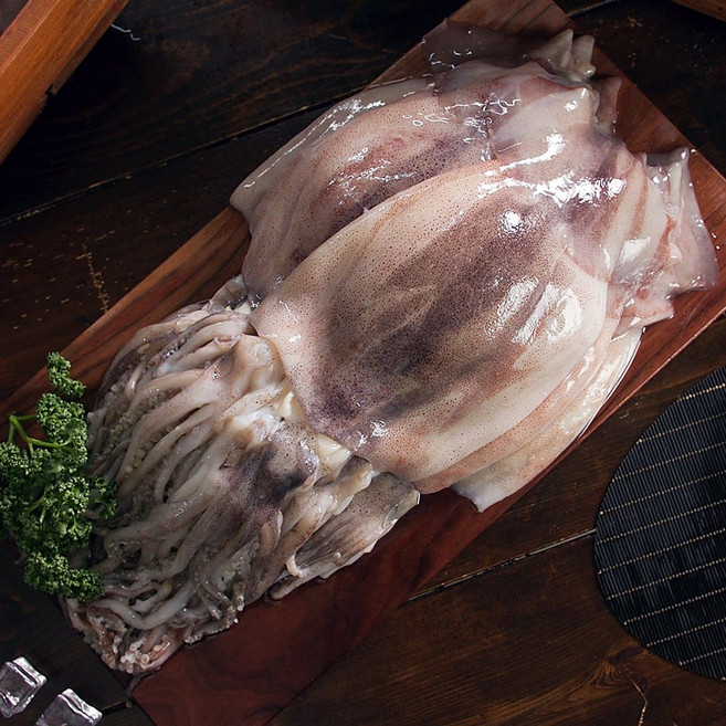 청해대왕 자연산 손질 통 오징어 활복 12미, 1세트, 1.2~1.4kg