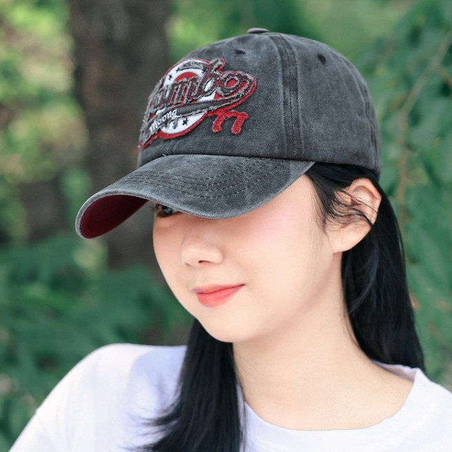라핑 Jambo77 빈티지 캡모자 워싱 야구모자 남자 모자 여자 볼캡