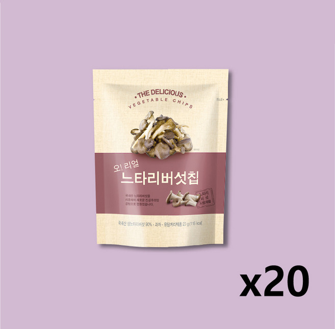 오리얼 느타리버섯칩, 23g, 20개