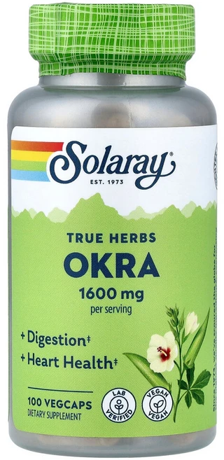 솔라레이 오크라 1600mg 베지 캡슐 100정(캡슐 1정당 400mg), SOR23887, 100정, 1개 - 쿠팡