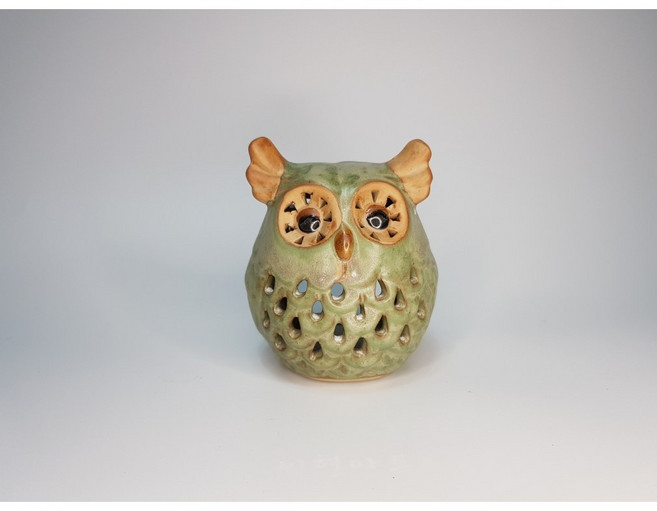 이현아트 옥색 부엉이 캔들홀더 장식, 01 부엉이(소)