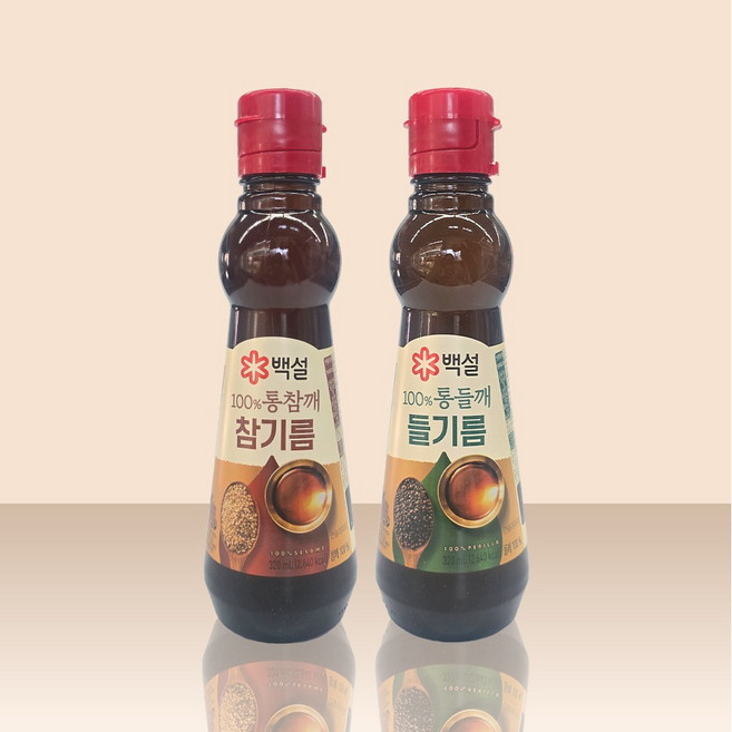 백설 참기름 + 들기름 세트 320ml