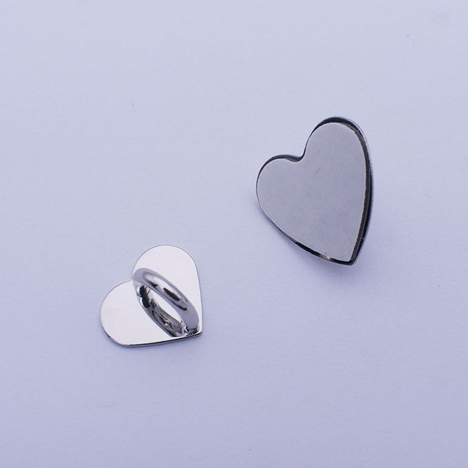 핸드폰 부착고리 폰케이스 실버 하트 원형 고리 키링 연결 스트랩 부자재, 하트+하트, 1개, 1+1