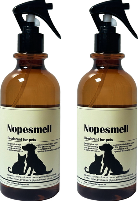 놉스멜 반려동물 소변 오줌 배변 냄새 비린내 배변판 실내공간 세정제 제거 무향, 1개, 500ml